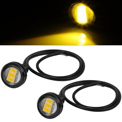 #ad 2Pcs 18mm Warm White LED Lamp Tail Signal Side Marker Lights Fits Truck Trailer $8.09