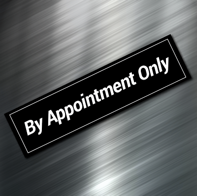 #ad 1 By Appointment Only Sign Stickers Business Decal Black 1.75quot;x6.5quot; Window NEW $2.99
