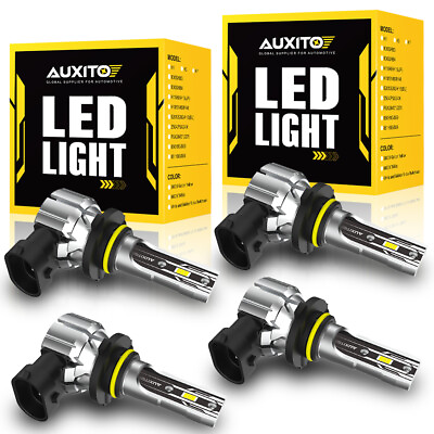 #ad 4x AUXITO 9005 9006 LED Combo Headlight Bulbs High Low Beam Kit Super White E2 $35.99