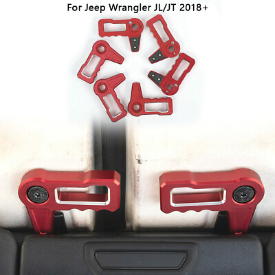 #ad Red Aluminum Roof Hardtop Removal Switch Cover Trim for Jeep Wrangler JL JT 18 $80.60