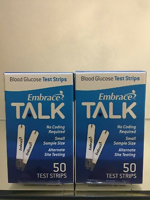 #ad #ad Embrace TALK Blood Glucose Test Strips 100 Qty. Exp 07 05 2025 Free shipping $17.50