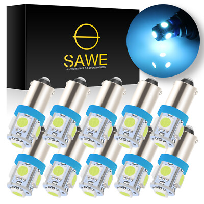 #ad 10 x SAWE Ice Blue T11 BA9S T4W H6W 363 5 SMD LED Light Bulb Lamp for Dome Map $10.95