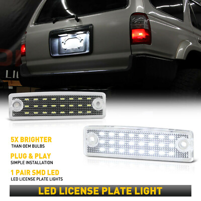 #ad 2x 6500K License White LED Plate Light For Lamp 96 21 Toyota 4Runner TRD Sequoia $13.99