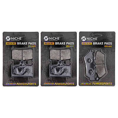 #ad NICHE Brake Pad Set for Triumph Rocket III Touring Roadster Front Rear Organic $21.95
