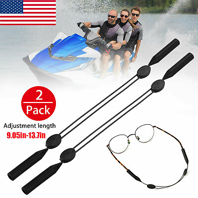 #ad 2x Glasses Strap Neck Cord Sports Eyeglasses Band Sunglasses Rope String Holder $6.29