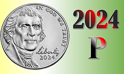 #ad 💰 2024 P Jefferson Nickel 5¢ cent 1 one Uncirculated Coins $1.95