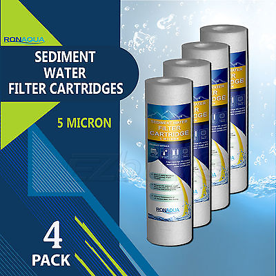#ad 4 Pack Sediment 5 Micron Water Filters Cartridge 2.5quot; x 10quot; for Reverse Osmosis $16.99