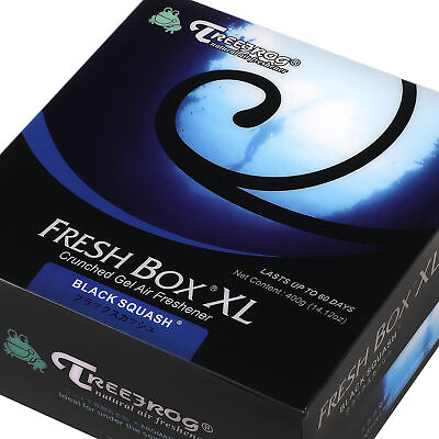 #ad AIR FRESHENER TREEFROG XTREME FRESH BOX XL BLACK SQUASH SCENT CAR OFFICE HOME $19.99