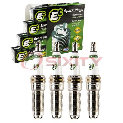 #ad 4 pc E3 Spark Plugs for 2000 2018 Ford Focus 2.0L 2.3L L4 Ignition Wire lc $30.27