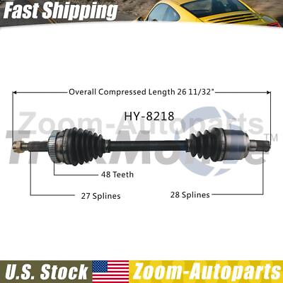 #ad For 2011 2012 2013 2014 Sonata Front Left Driver Side CV Axle Joint Shaft $125.72
