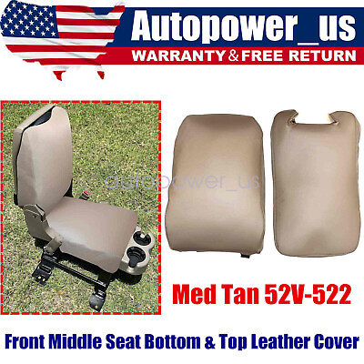 #ad Front Middle Seat Bottom amp; Top Leather Cover Med Tan For 1999 2006 GMC Sierra $26.99