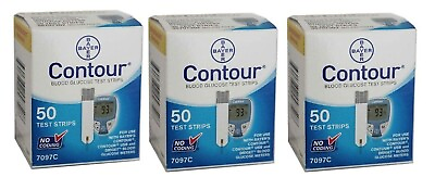 #ad 150 Contour Test Strips 3 Boxes of 50 ct Exp 7 2025 FAST SHIPPING $44.00