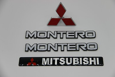 #ad Fits Mitsubishi Montero 1982 to 1990 Emblem Logo Badge Set 4 Piece $51.99