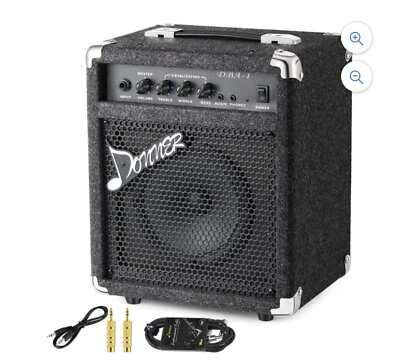 #ad Bass Amp 15W Bass Guitar Amplifier DBA 1 Electric Practice Bass Combo AMP with C $58.99