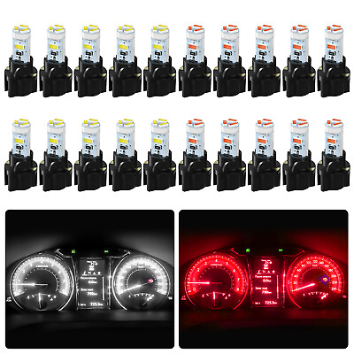 #ad 10Pcs T5 74 17 37 SMD Car LED Dashboard Instrument Interior Lights Accessories $9.98