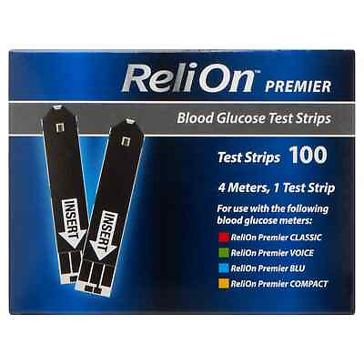 #ad #ad ReliOn Premier Blood Glucose Test Strips 100 Count Do not reuse test strips best $14.49
