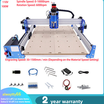 #ad 4040 CNC Router Machine 3 Axis Wood Carving Milling Engraving Machine Spindle $435.75