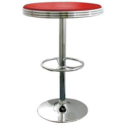 #ad AmeriHome Retro Soda Shop Table Red $152.58