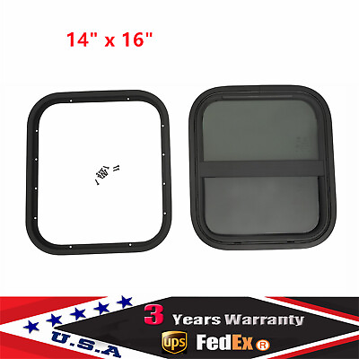 #ad 14quot; x 16quot; Vertical Slider W Screen RV Window For RV Trailer Camper Food Truck $93.77