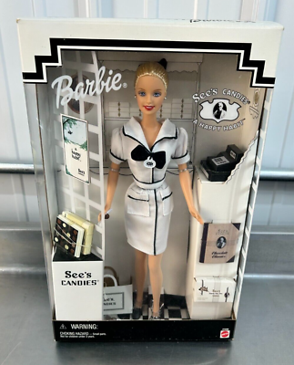 #ad RARE 1999 POC Barbie See’s Candies — Barbie’s First Job See’s Salesperson $99.99