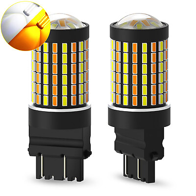 #ad 2X AUXITO 3157 4157NA LED DUAL Switchback White Amber Signal Parking LED Bulbs A $18.99