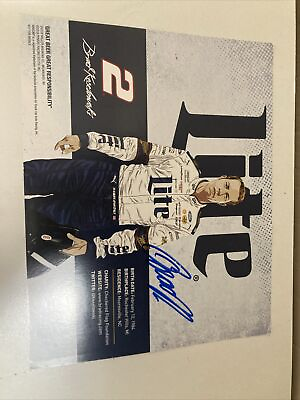 #ad Brad Keselowski Hero Card Autographed Miller Lite Penske NASCAR 8 X 10 $19.99