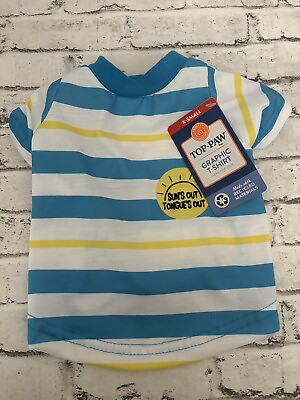 #ad Top Paw “Sun’s Out Tongue’s Out” Blue Graphic Dog T Shirt NWT various Sizes $9.99