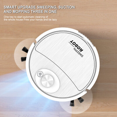 #ad 3 in 1 Robot Vacuum Cleaner Sweep amp; Wet Mopping Floors Smart Sweeping Cleaning $19.95