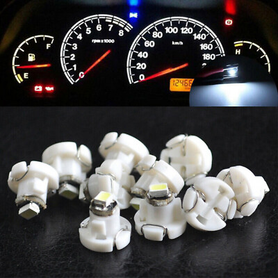 #ad 10x White T4 T4.2 Neo Wedge 1SMD LED Cluster Instrument Dash Climate Bulbs Light $11.29