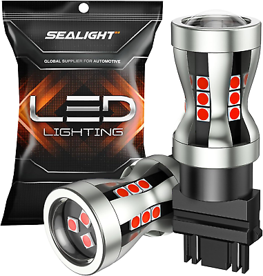 #ad 3157 LED Bulb 3156 3057 4157 LED Brake Lights Super Bright Red Bulb with Proje $42.69