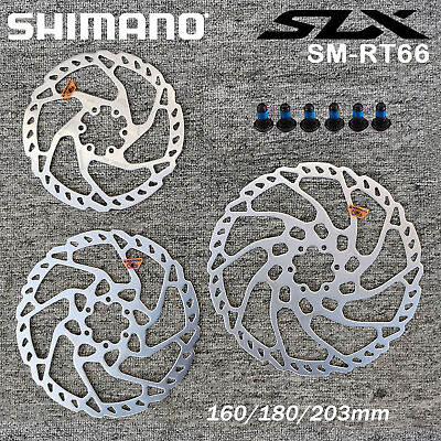 #ad Shimano Deore SLX M7000 SM RT66 Disc Brake Rotor 160mm 180mm 203mm Bike 6 Bolt $16.42