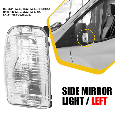 #ad NEW Side Mirror Turn Signal Light for 2015 2021 FORD TRANSIT Cargo Left LH Clear $14.99
