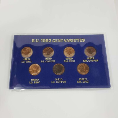 #ad 1 1982 US Lincoln Memorial 7 Varieties Penny 1c Cent Large amp; Small Dates Set $19.99