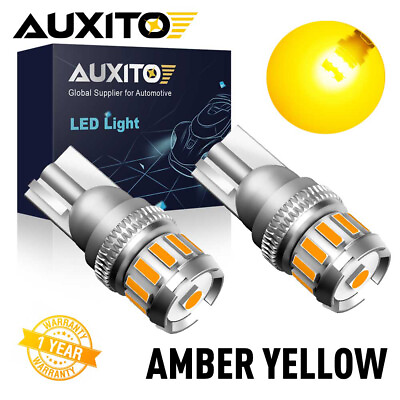 #ad 1Set NEW AUXITO T10 LED SMD Sidelights Yellow Free Error Light Lamps For VW Golf GBP 9.17