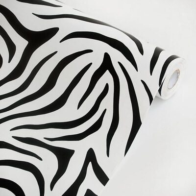 #ad Animal Zebra Self Adhesive Wallpaper Home Decor Roll $32.50