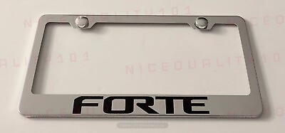 #ad Forte Stainless Steel Chrome Finished License Plate Frame Holder $11.99