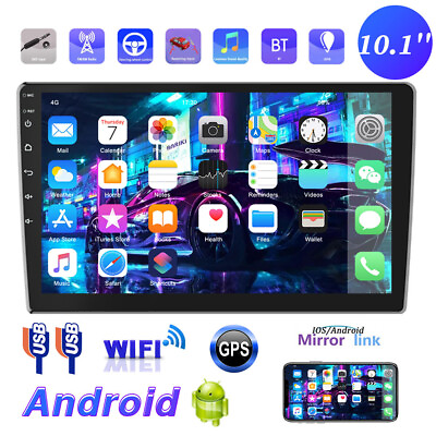 #ad 2 DIN 10.1quot; Android Car Stereo Radio GPS Sat Nav WIFI Bluetooth FM USB Player $59.99