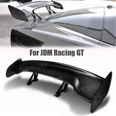#ad 57quot; TYPE Carbon Fiber Universal Adjustable Rear Trunk For GT Style Spoiler Wing $214.45
