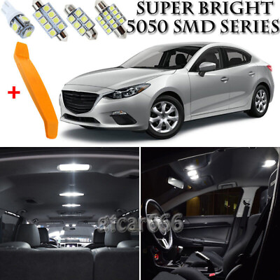 #ad 10Pcs 6000K Xenon White Interior LED Lights Kit TOOL For 2014 2016 Mazda 3 $10.99