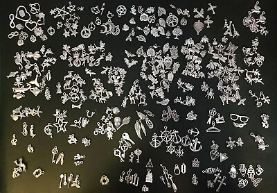 #ad 300 PCS Wholesale Bulk Lot Jewelry Making Charms Mixed Smooth Tibetan Silver NEW $14.77