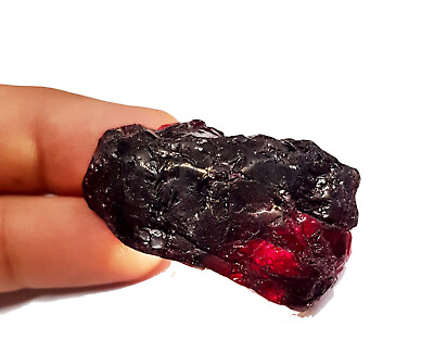 #ad Untreated 150 Ct Large Raw Natural Garnet stone 100% red garnet rough stone $17.42