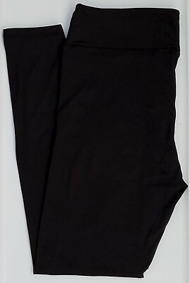 #ad One Size LuLaRoe OS leggings Solid Black NEW Buttery Soft NWT Free Shipping $19.98