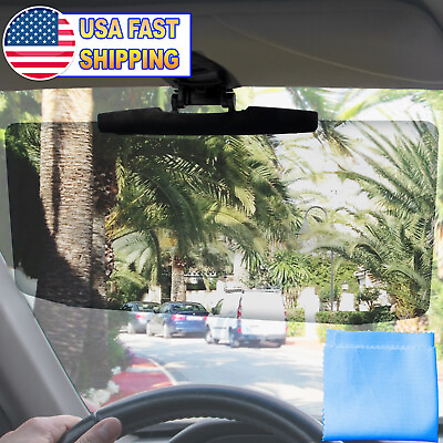 #ad Car Sun Visor XL Extender Universal Anti Glare HD Driving Polarized UV Visor $10.95