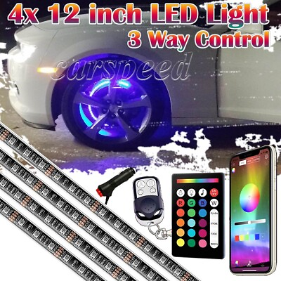 #ad #ad 4pcs Multi Color Car Truck Wheel Well LED Light Kit Custom Accent Neon Rim Tire $46.99