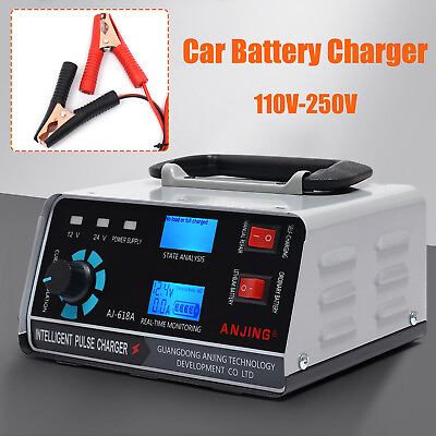 400W Car Battery Automatic Charger Five Stage Pulse For Motorcycle Van Truck $43.78