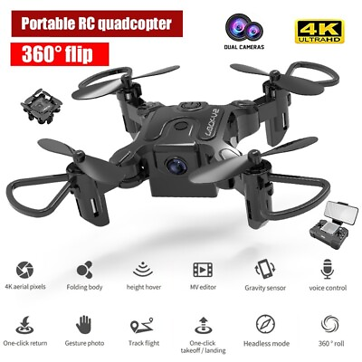 #ad New V2 RC Drone 1080P HD DUAL CAMERA WIFI FPV DRONE RC QUADCOPTER Portable $36.40