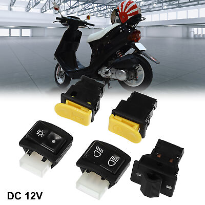 #ad Motorcycle Handlebar Switches Start Switch Set for Honda Black Yellow 1 Set AU $13.75