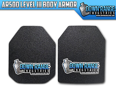 #ad Body Armor AR500 Level 3 Set Of Plates Curved 10x12 Swim Sapi $85.41