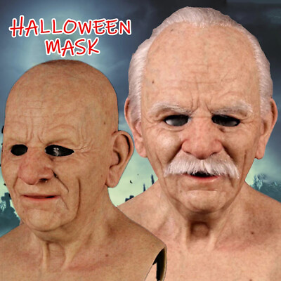 #ad Old Man Mask Latex Halloween Cosplay Party Realistic Full Face Masks Headgear US $19.63