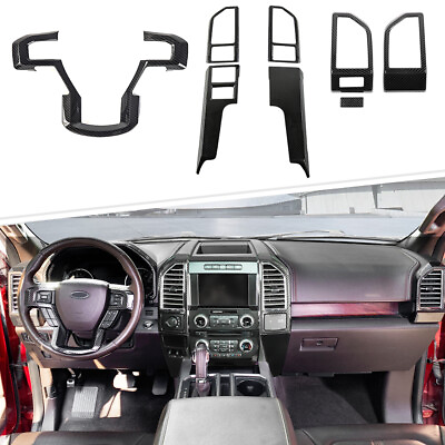 #ad 8x Interior Center Console Dashboard Cover Trim for Ford F 150 2015 Accessories $62.49